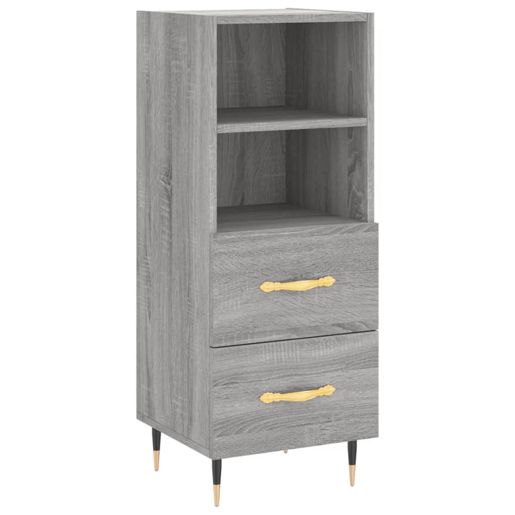 Buffet haut Sonoma gris 34,5x34x180 cm Bois d'ingénierie, Xios Store SNC