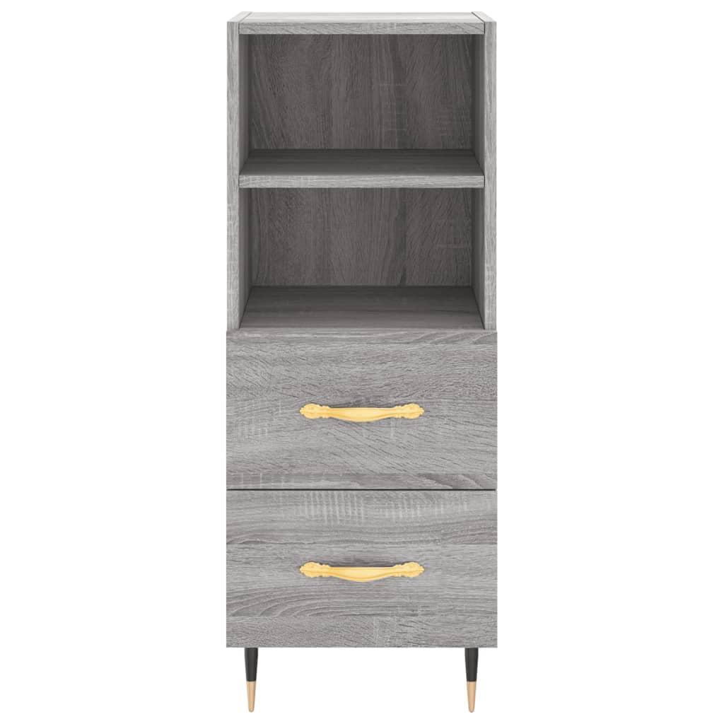 Buffet haut Sonoma gris 34,5x34x180 cm Bois d'ingénierie, Xios Store SNC