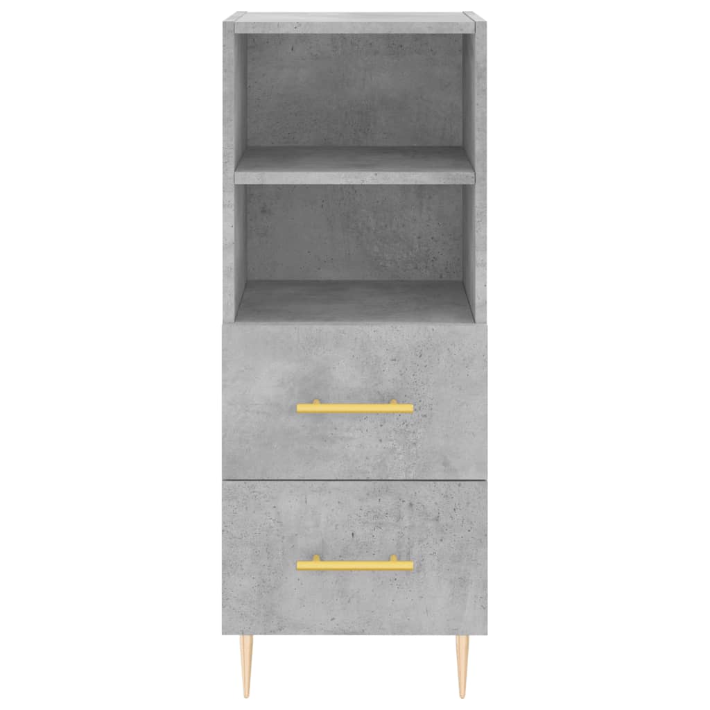 Image Buffet haut Gris béton 34,5x34x180 cm Bois d'ingénierie | Xios Store SNC vidaXL Xios Store SNC