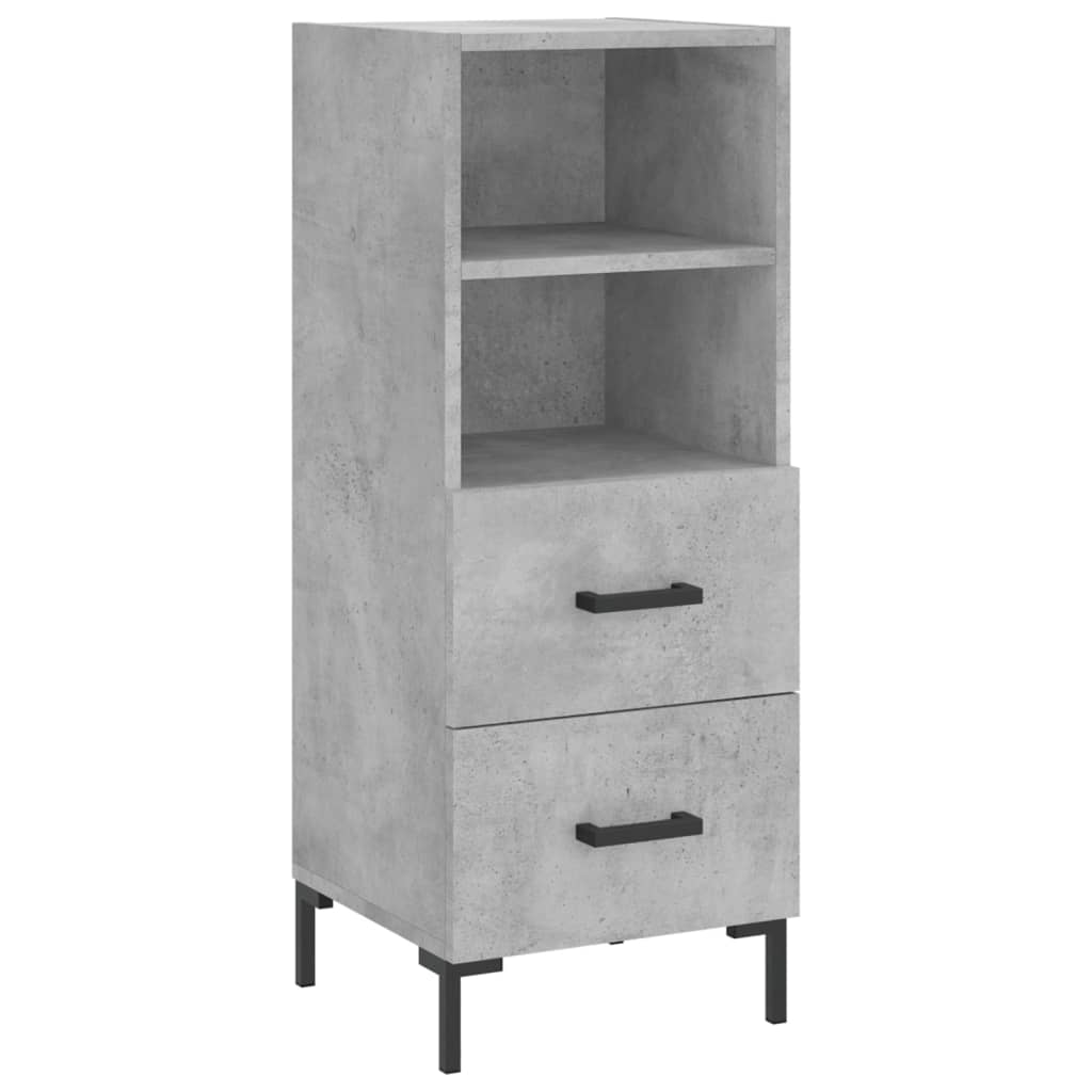 Image Buffet haut Gris béton 34,5x34x180 cm Bois d'ingénierie | Xios Store SNC vidaXL Xios Store SNC