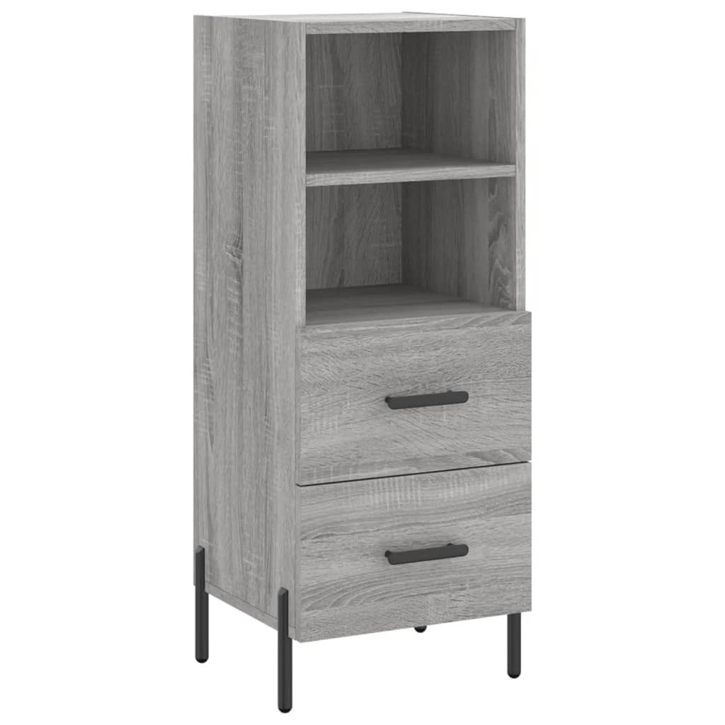 Image Buffet haut Sonoma gris 34,5x34x180 cm Bois d'ingénierie | Xios Store SNC vidaXL Xios Store SNC