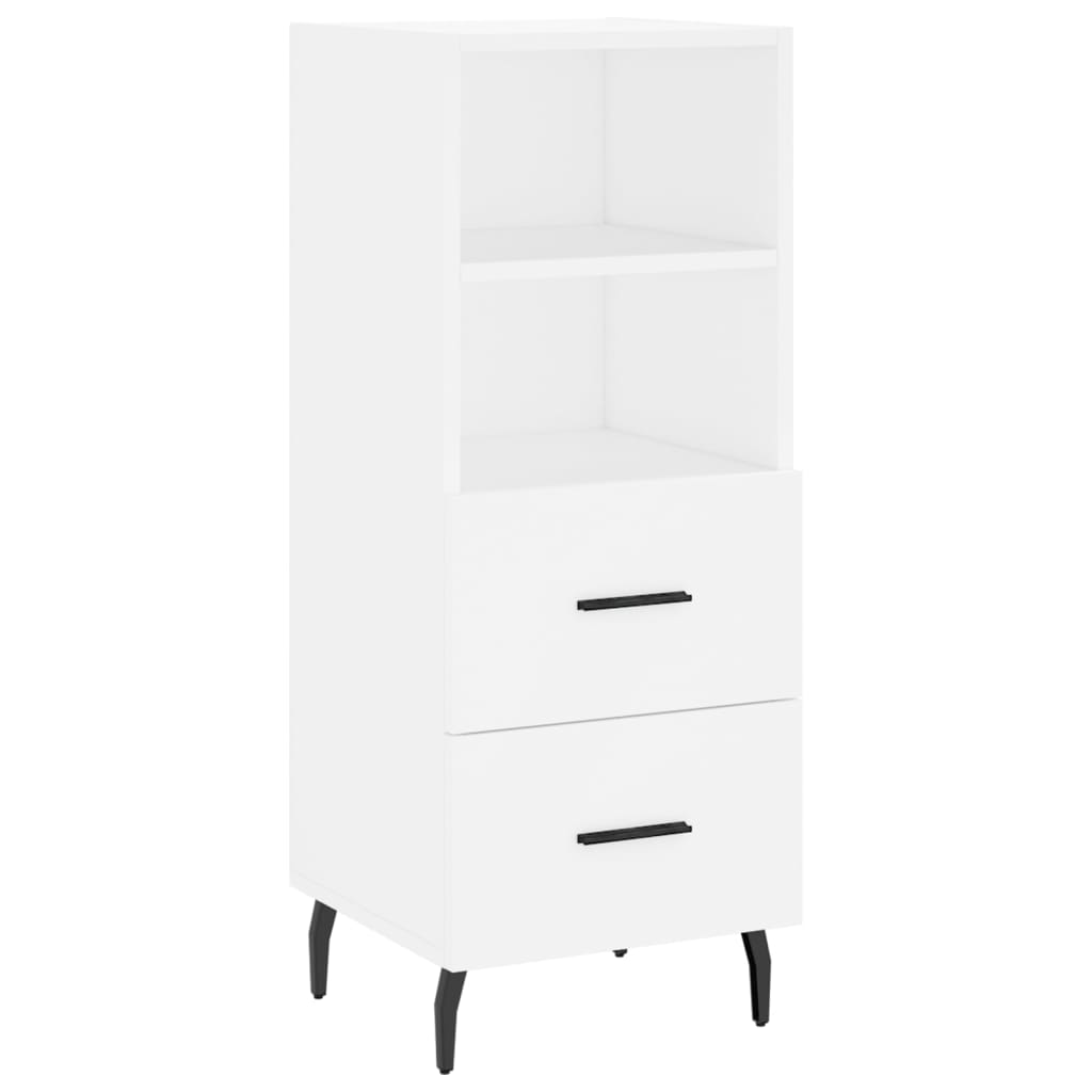 Image Buffet haut Blanc 34,5x34x180 cm Bois d'ingénierie | Xios Store SNC vidaXL Xios Store SNC