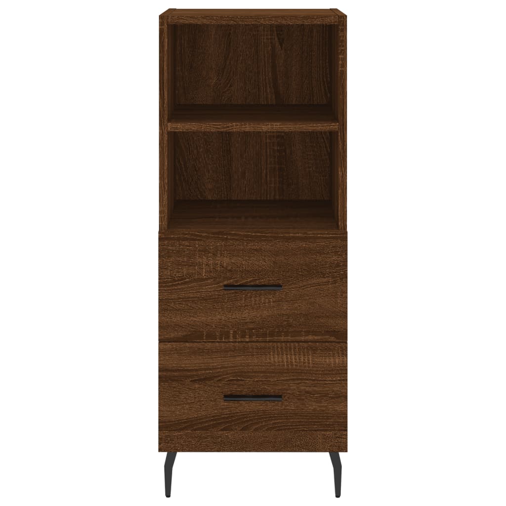 Image Buffet haut Chêne marron 34,5x34x180 cm Bois d'ingénierie | Xios Store SNC vidaXL Xios Store SNC