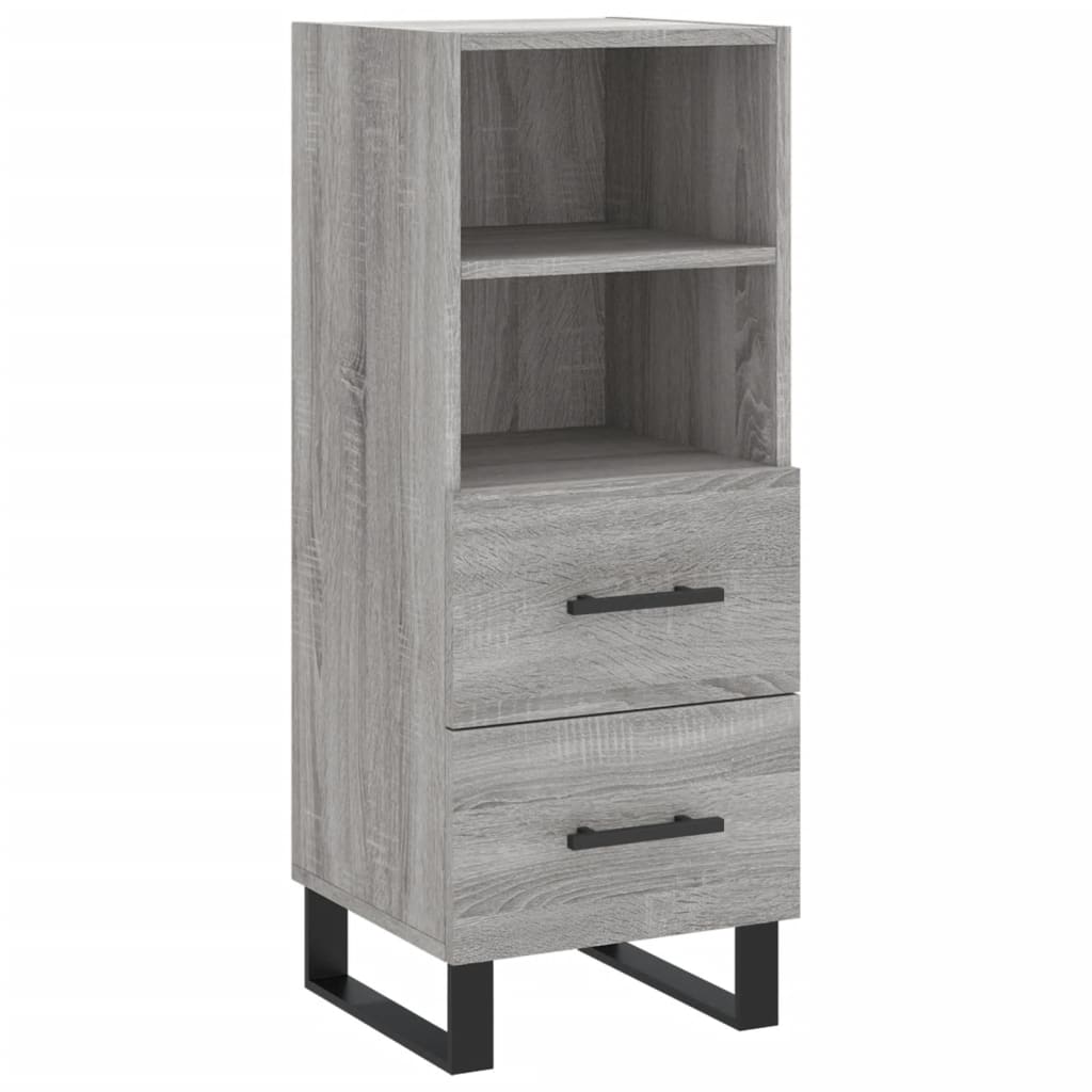 Image Buffet haut Sonoma gris 34,5x34x180 cm Bois d'ingénierie | Xios Store SNC vidaXL Xios Store SNC