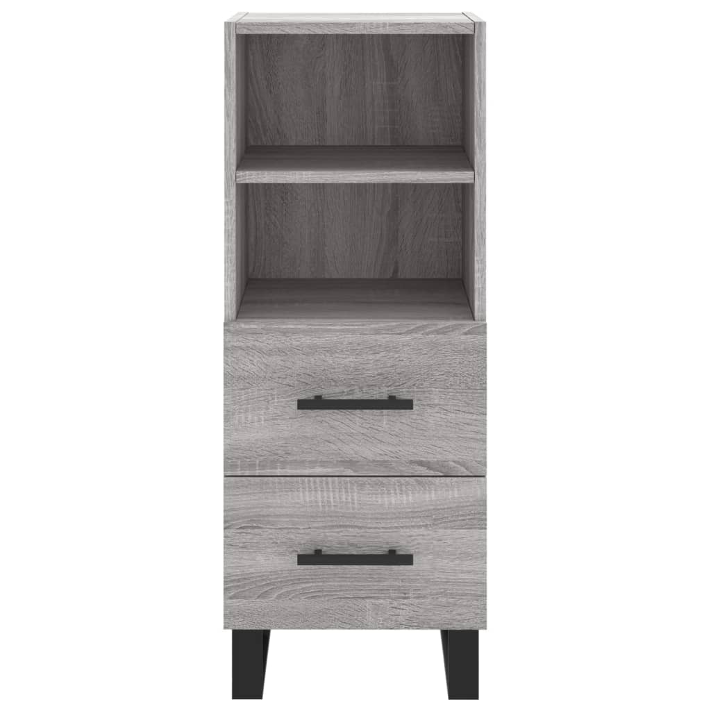 Image Buffet haut Sonoma gris 34,5x34x180 cm Bois d'ingénierie | Xios Store SNC vidaXL Xios Store SNC