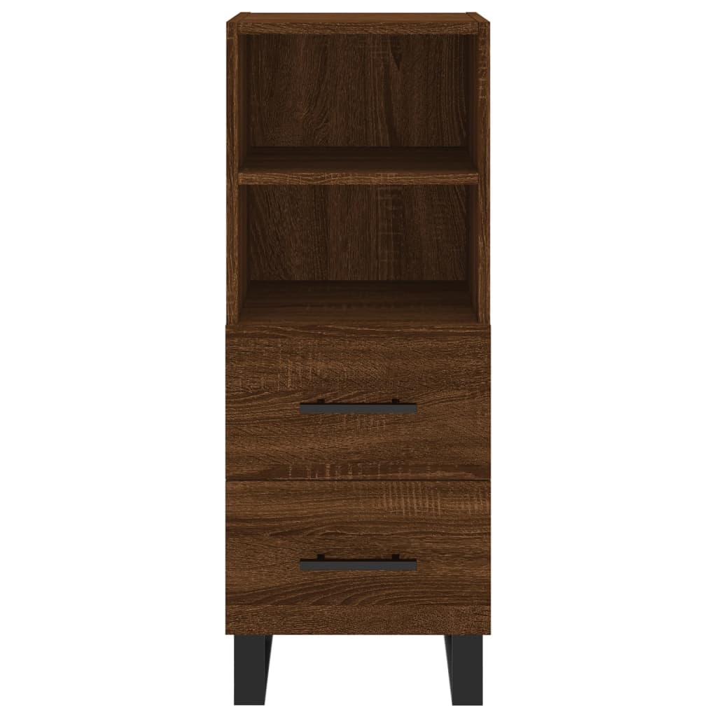 Image Buffet haut Chêne marron 34,5x34x180 cm Bois d'ingénierie | Xios Store SNC vidaXL Xios Store SNC