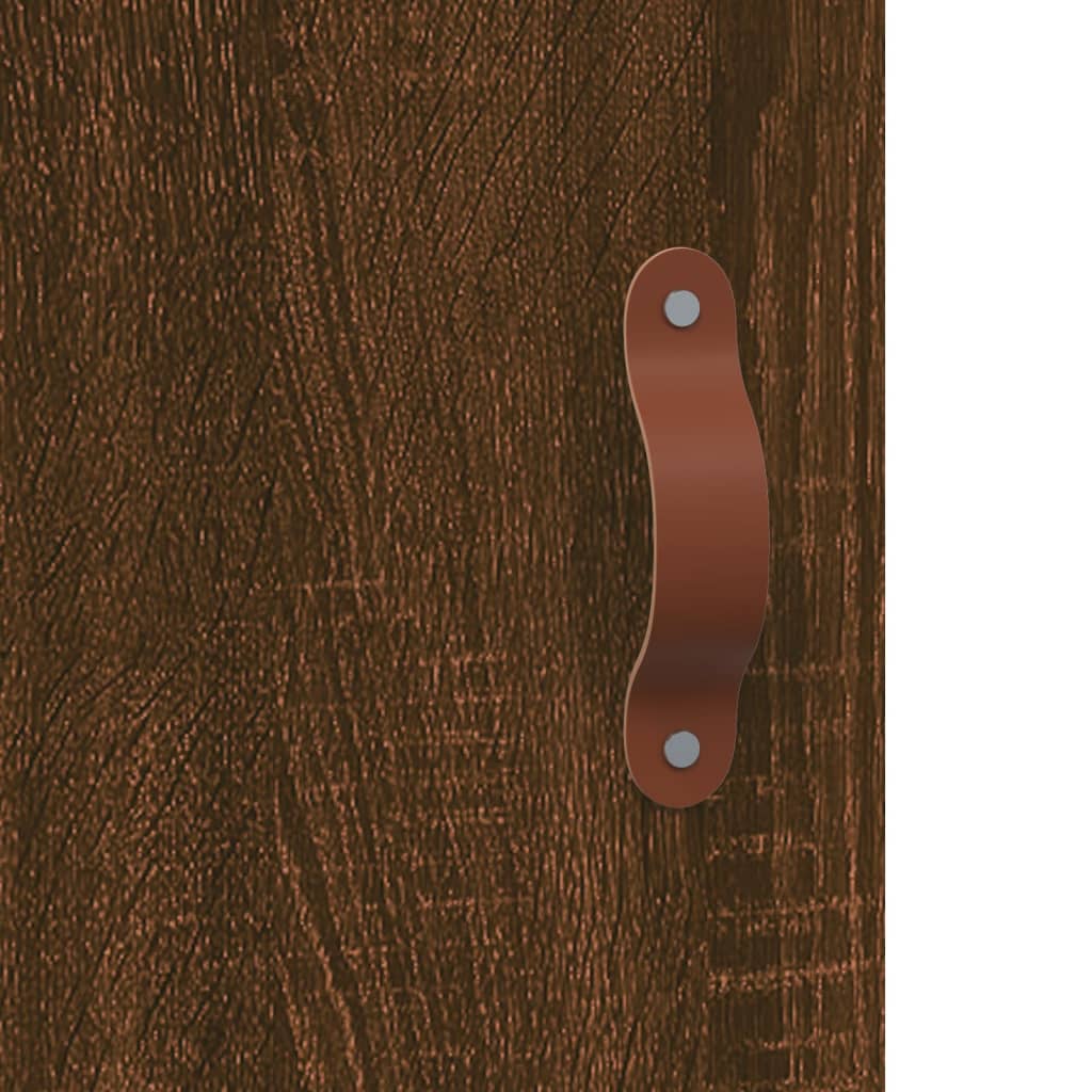 Image Buffet haut Chêne marron 34,5x34x180 cm Bois d'ingénierie | Xios Store SNC vidaXL Xios Store SNC