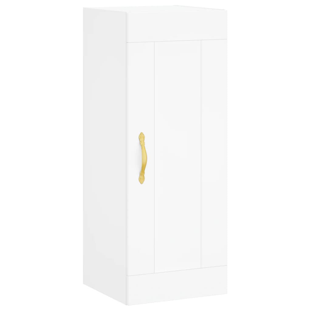 Image Buffet haut Blanc 34,5x34x180 cm Bois d'ingénierie | Xios Store SNC vidaXL Xios Store SNC