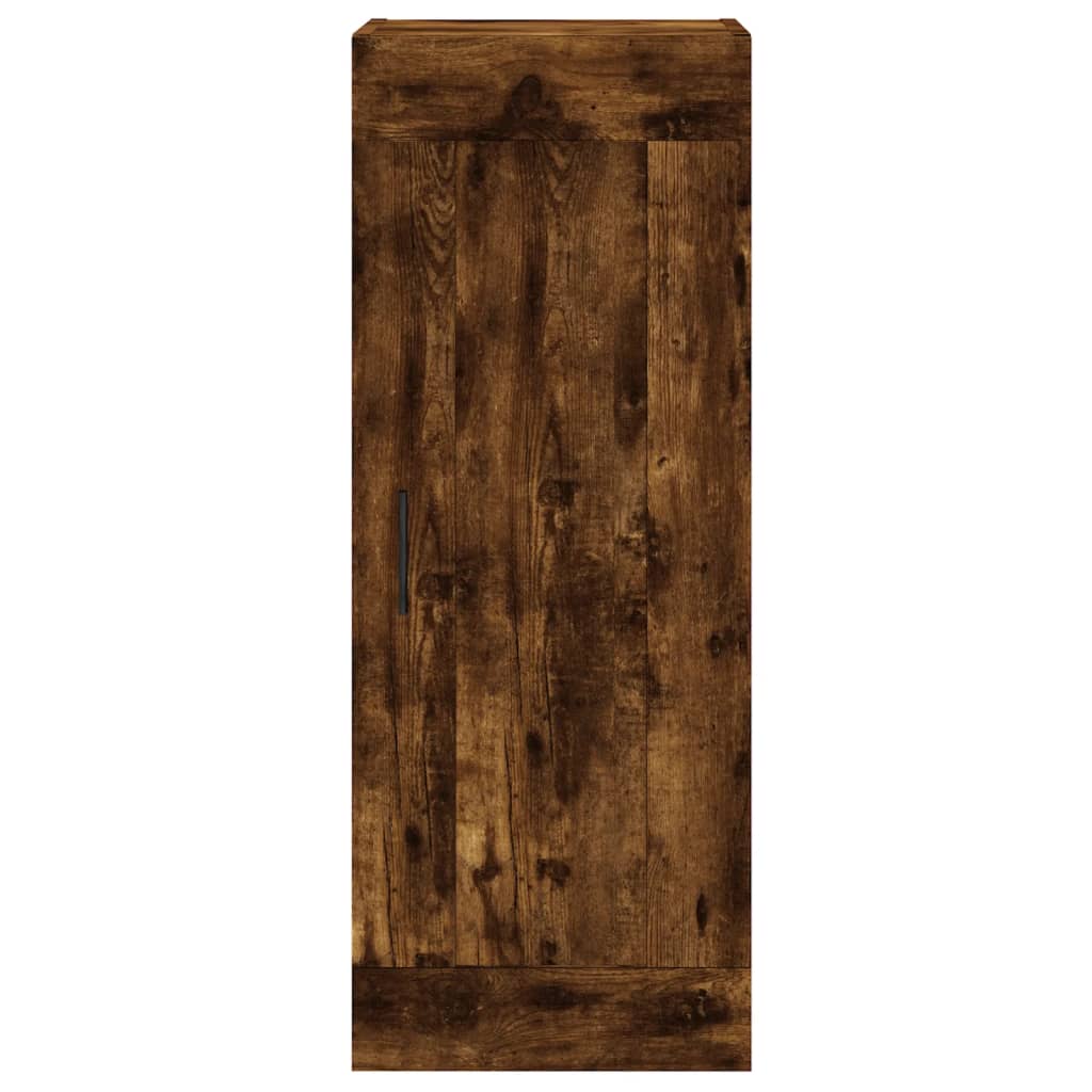 Image Buffet haut Chêne fumé 34,5x34x180 cm Bois d'ingénierie | Xios Store SNC vidaXL Xios Store SNC