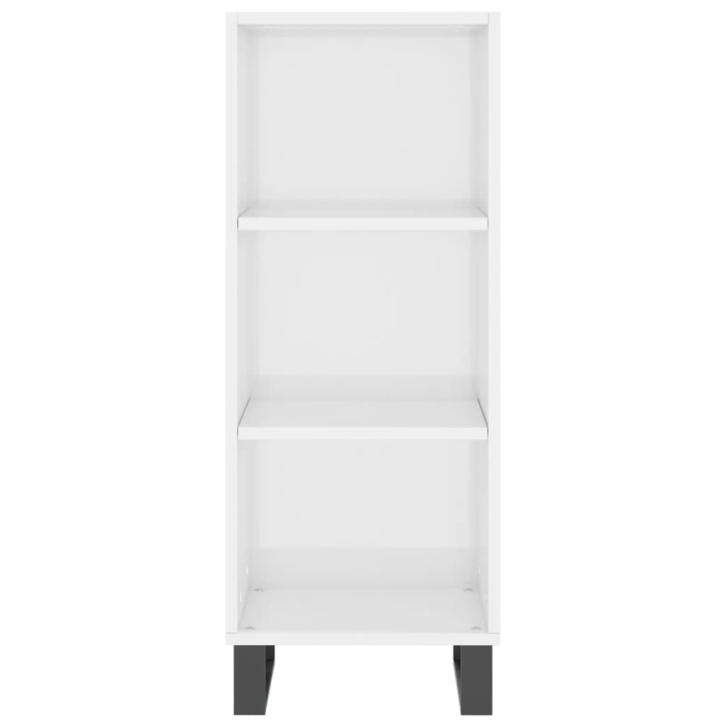 Image Buffet haut Blanc brillant 34,5x34x180 cm Bois d'ingénierie | Xios Store SNC vidaXL Xios Store SNC