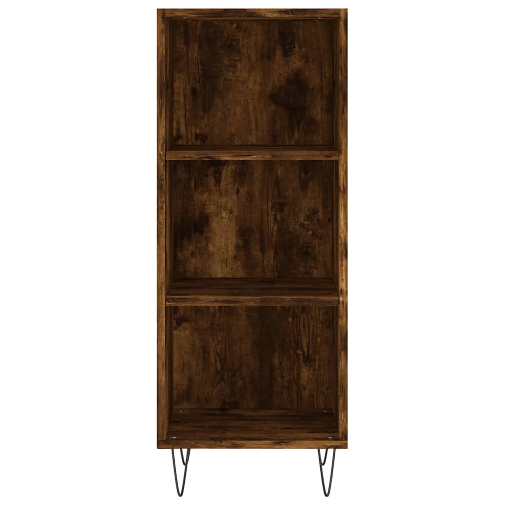 Image Buffet haut Chêne fumé 34,5x34x180 cm Bois d'ingénierie | Xios Store SNC vidaXL Xios Store SNC