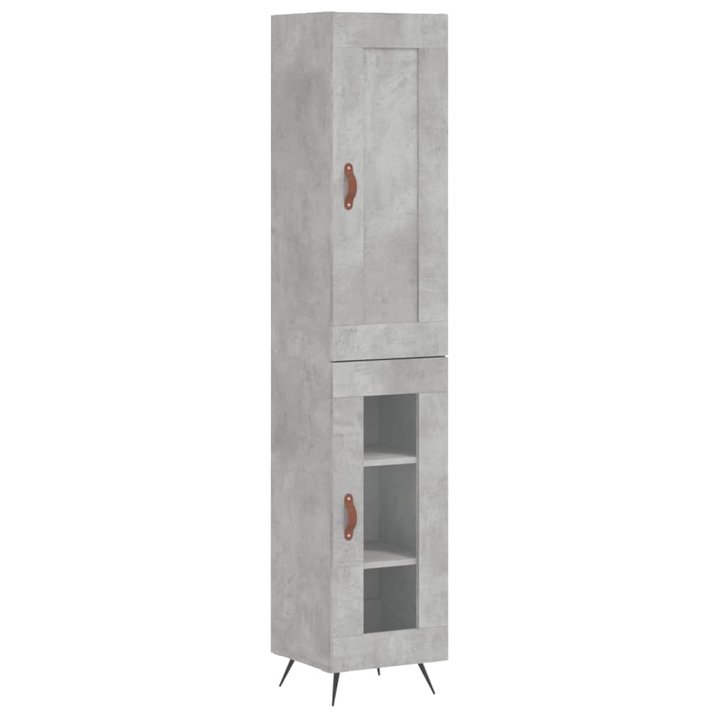 Image Buffet haut Gris béton 34,5x34x180 cm Bois d'ingénierie | Xios Store SNC vidaXL Xios Store SNC