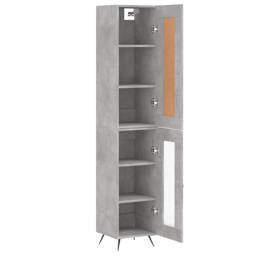 Image Buffet haut Gris béton 34,5x34x180 cm Bois d'ingénierie | Xios Store SNC vidaXL Xios Store SNC