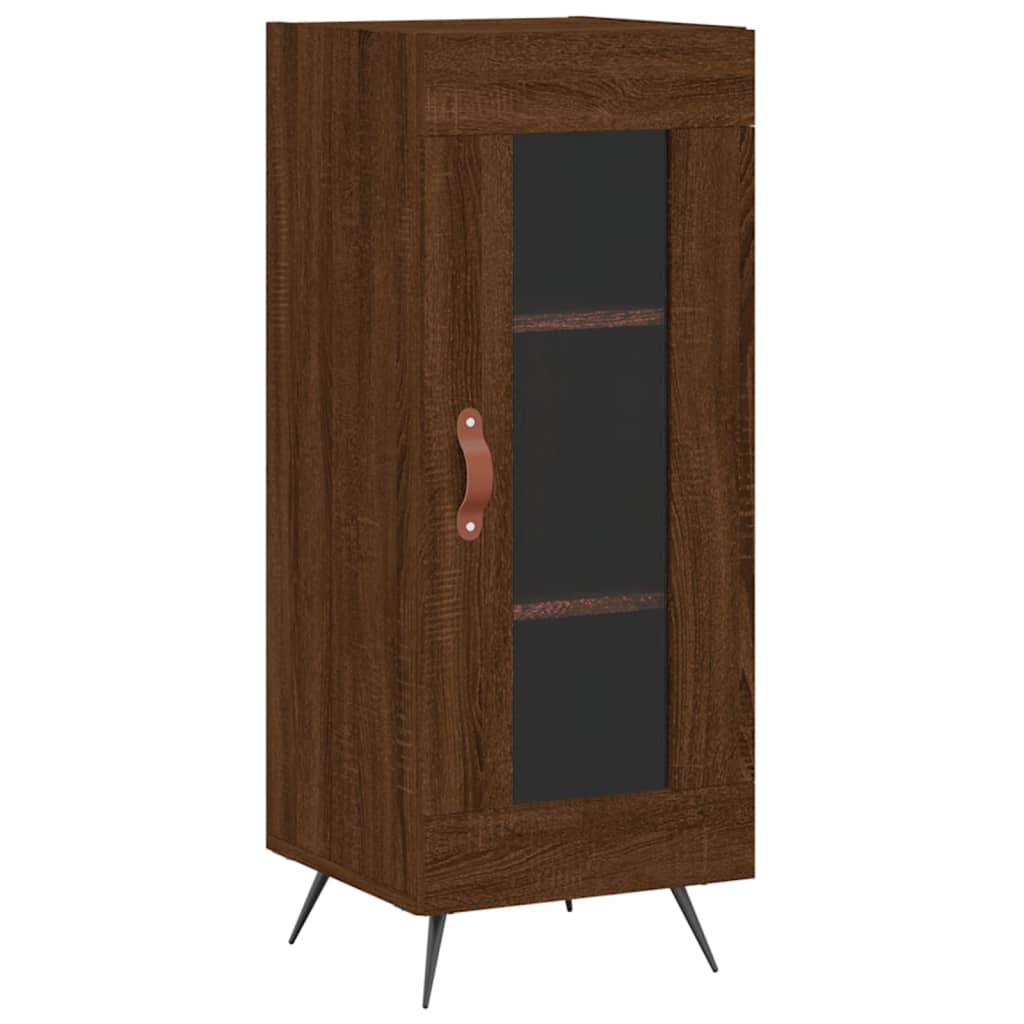 Image Buffet haut Chêne marron 34,5x34x180 cm Bois d'ingénierie | Xios Store SNC vidaXL Xios Store SNC