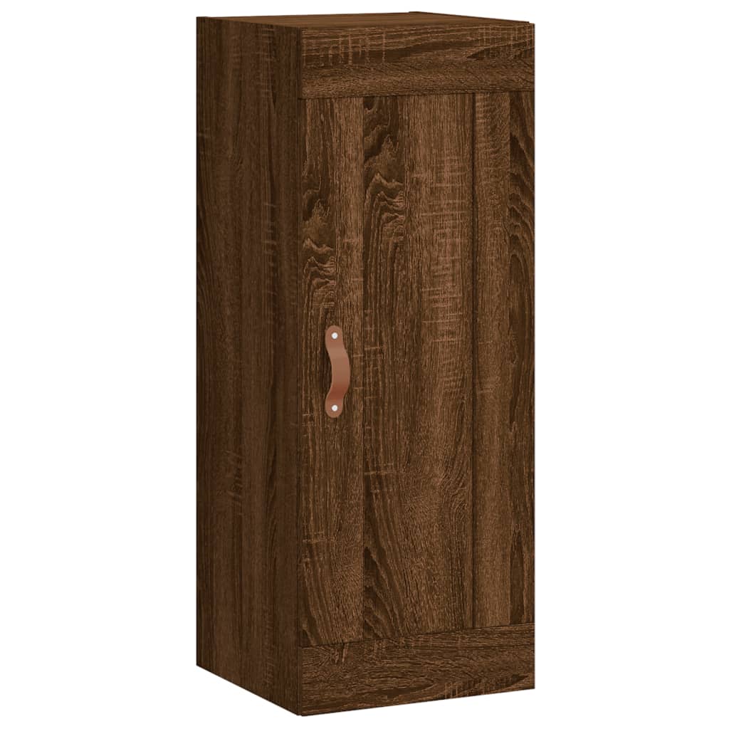 Image Buffet haut Chêne marron 34,5x34x180 cm Bois d'ingénierie | Xios Store SNC vidaXL Xios Store SNC