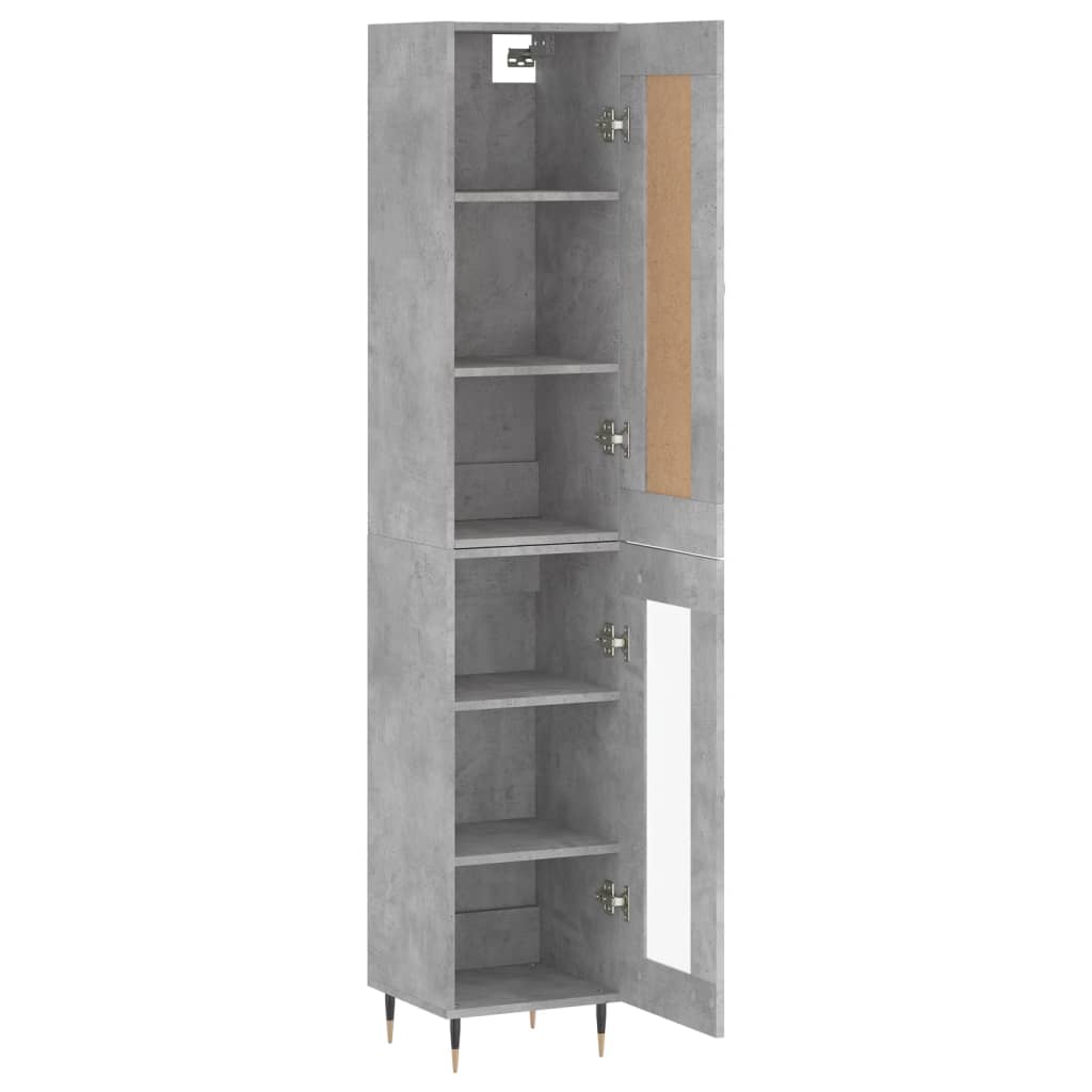 Image Buffet haut Gris béton 34,5x34x180 cm Bois d'ingénierie | Xios Store SNC vidaXL Xios Store SNC