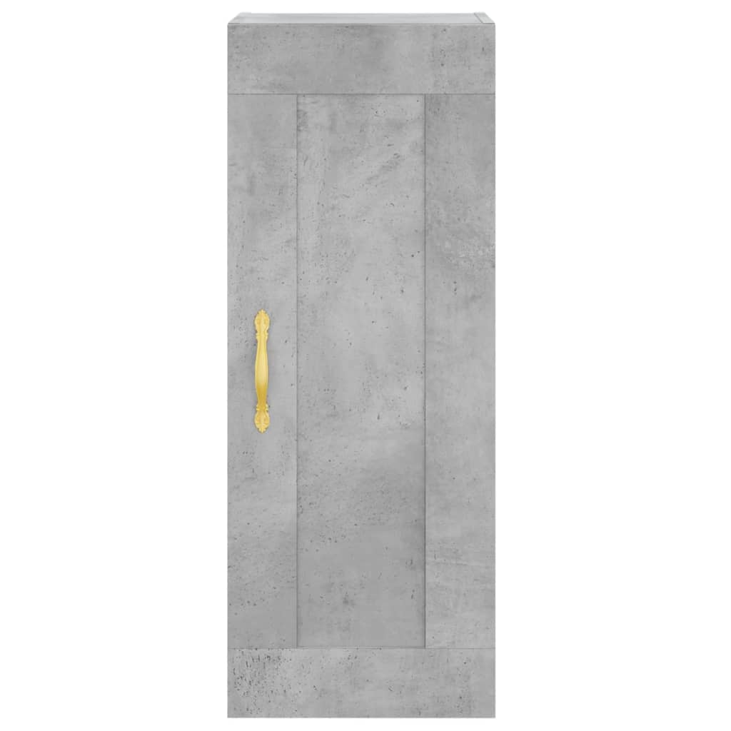 Image Buffet haut Gris béton 34,5x34x180 cm Bois d'ingénierie | Xios Store SNC vidaXL Xios Store SNC