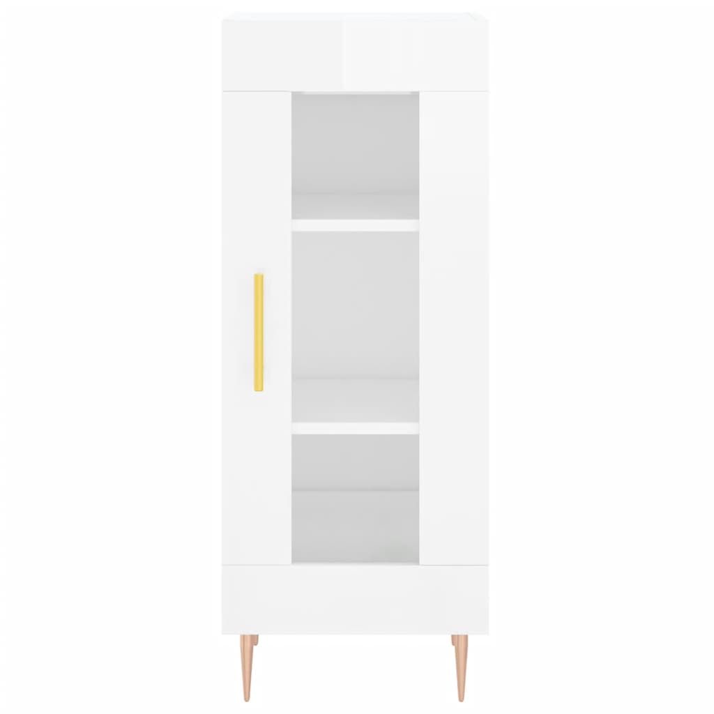 Image Buffet haut blanc brillant 34,5x34x180 cm bois d'ingénierie | Xios Store SNC vidaXL Xios Store SNC