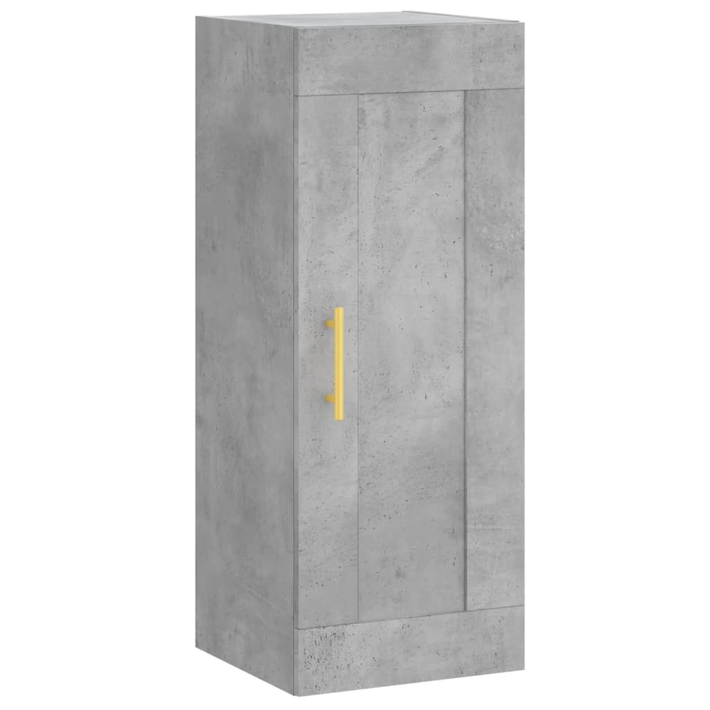 Image Buffet haut gris béton 34,5x34x180 cm bois d'ingénierie | Xios Store SNC vidaXL Xios Store SNC