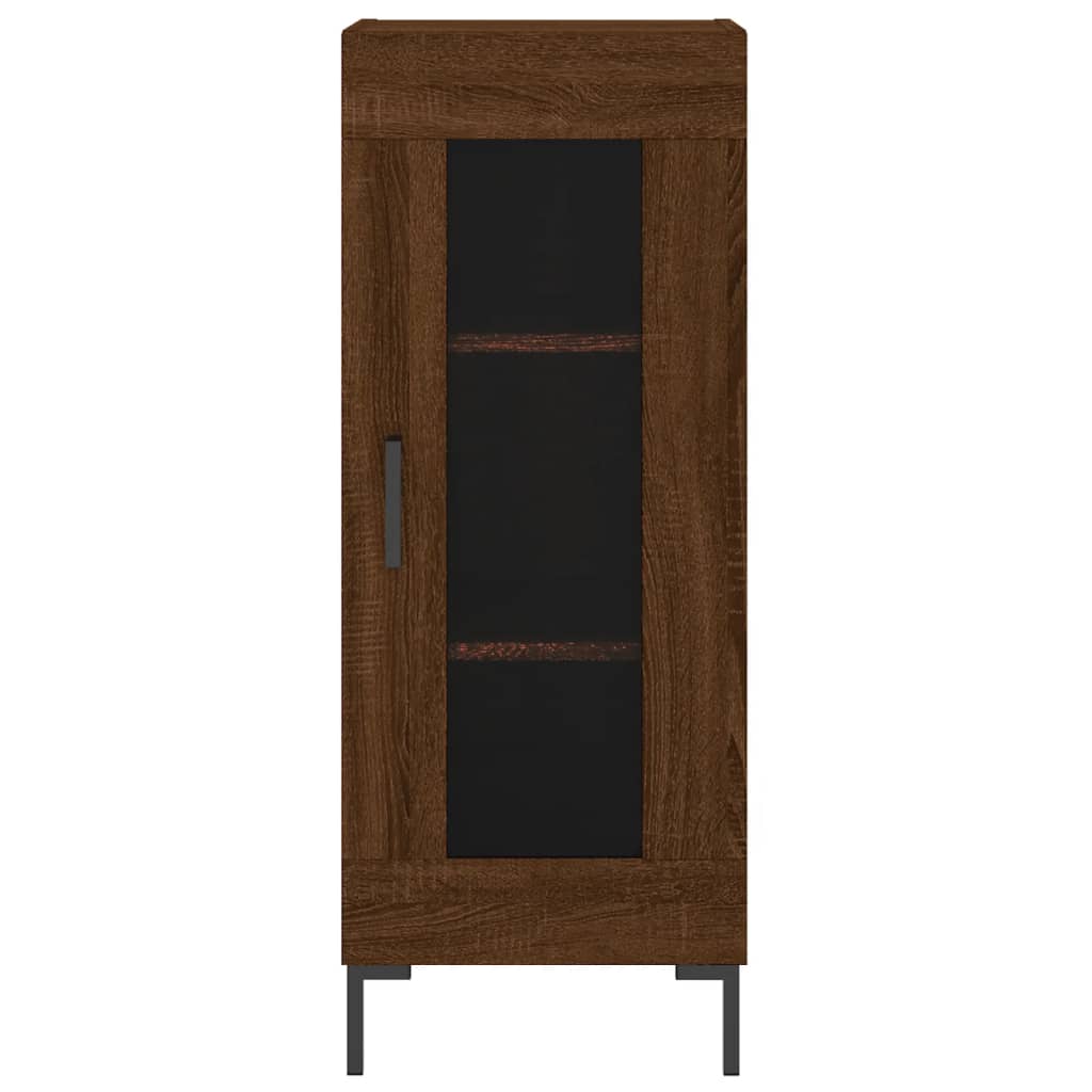 Image Buffet haut Chêne marron 34,5x34x180 cm Bois d'ingénierie | Xios Store SNC vidaXL Xios Store SNC