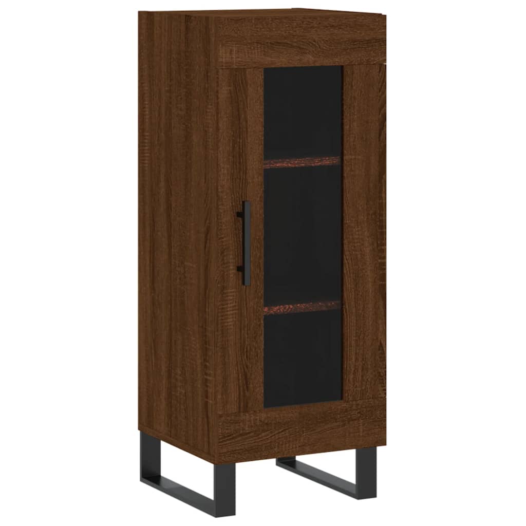 Image Buffet haut Chêne marron 34,5x34x180 cm Bois d'ingénierie | Xios Store SNC vidaXL Xios Store SNC