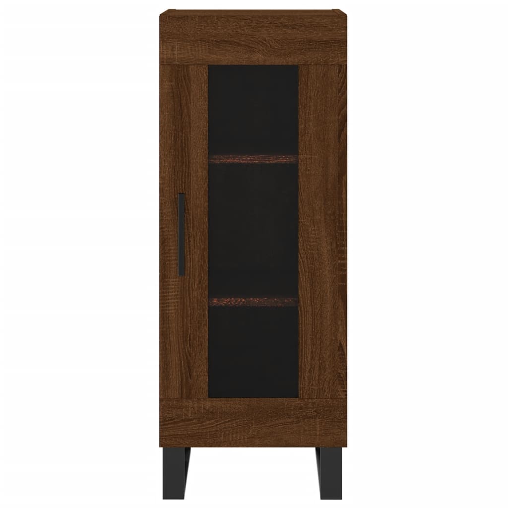 Image Buffet haut Chêne marron 34,5x34x180 cm Bois d'ingénierie | Xios Store SNC vidaXL Xios Store SNC