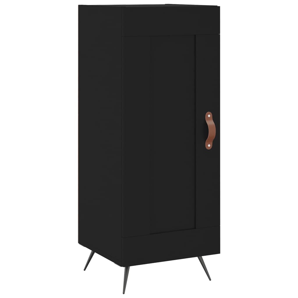 Image Buffet haut Noir 34,5x34x180 cm Bois d'ingénierie | Xios Store SNC vidaXL Xios Store SNC