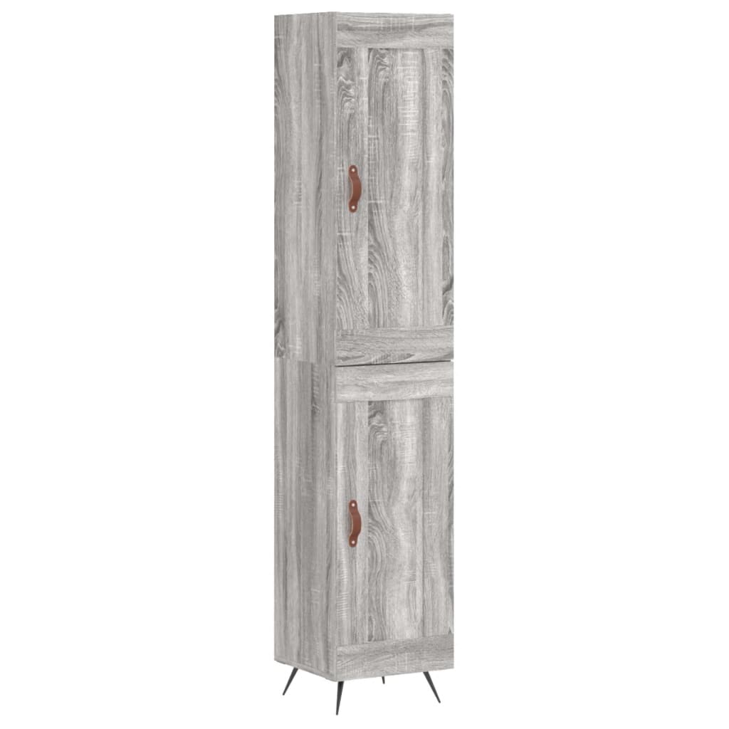 Image Buffet haut Sonoma gris 34,5x34x180 cm Bois d'ingénierie | Xios Store SNC vidaXL Xios Store SNC