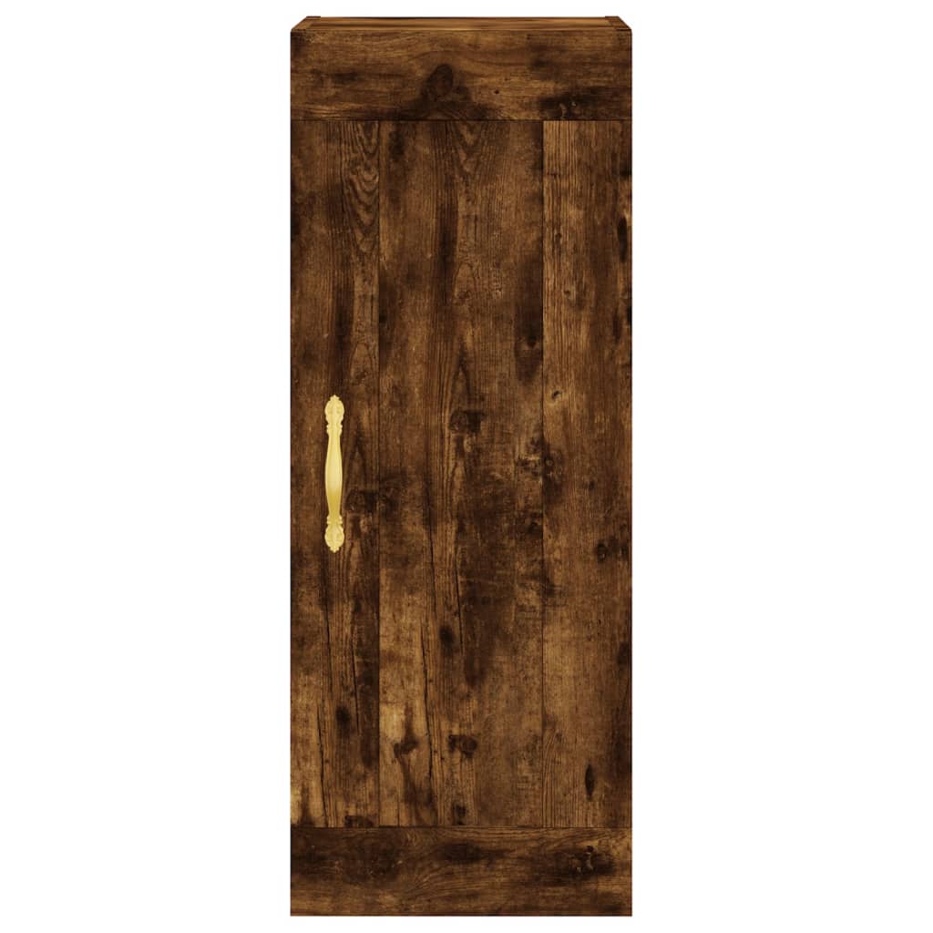 Image Buffet haut Chêne fumé 34,5x34x180 cm Bois d'ingénierie | Xios Store SNC vidaXL Xios Store SNC