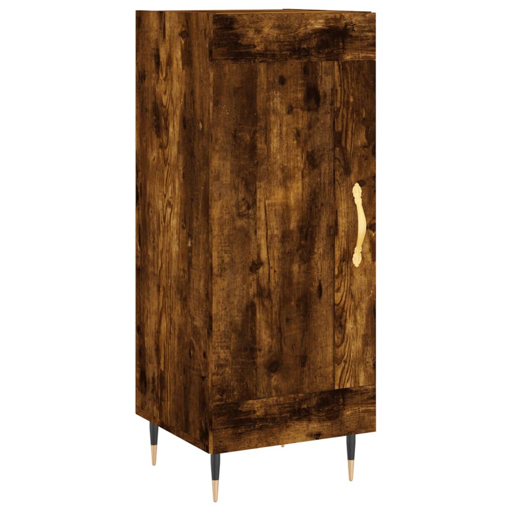 Image Buffet haut Chêne fumé 34,5x34x180 cm Bois d'ingénierie | Xios Store SNC vidaXL Xios Store SNC