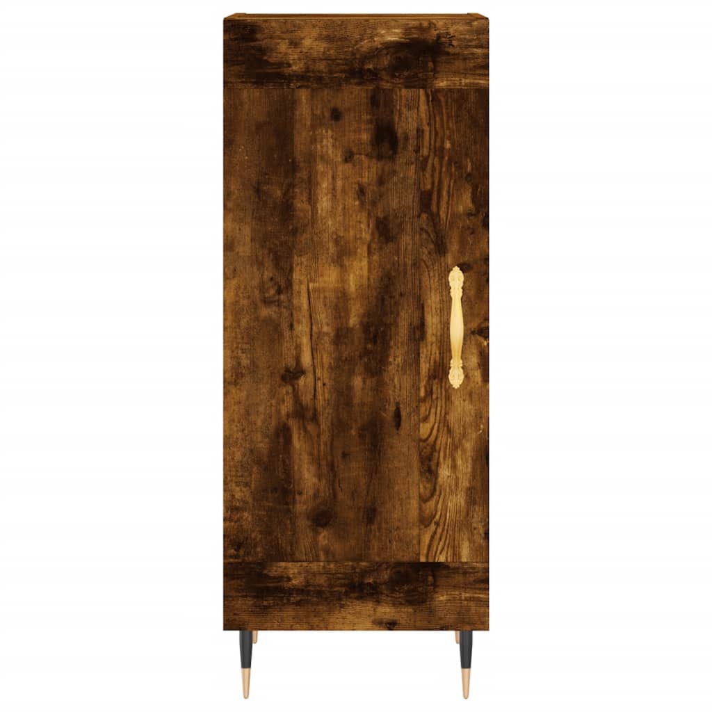 Image Buffet haut Chêne fumé 34,5x34x180 cm Bois d'ingénierie | Xios Store SNC vidaXL Xios Store SNC