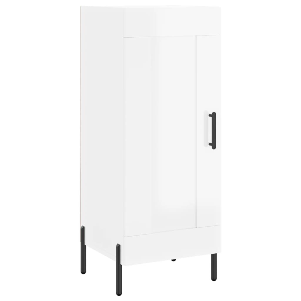 Image Buffet haut Blanc brillant 34,5x34x180 cm Bois d'ingénierie | Xios Store SNC vidaXL Xios Store SNC