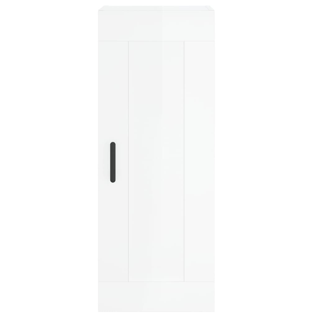 Image Buffet haut Blanc brillant 34,5x34x180 cm Bois d'ingénierie | Xios Store SNC vidaXL Xios Store SNC