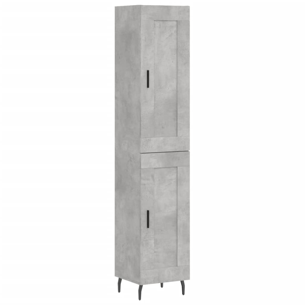 Image Buffet haut Gris béton 34,5x34x180 cm Bois d'ingénierie | Xios Store SNC vidaXL Xios Store SNC