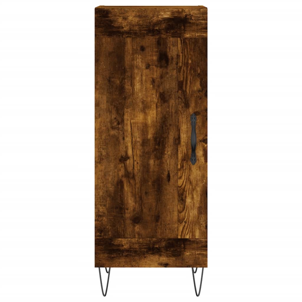 Image Buffet haut Chêne fumé 34,5x34x180 cm Bois d'ingénierie | Xios Store SNC vidaXL Xios Store SNC