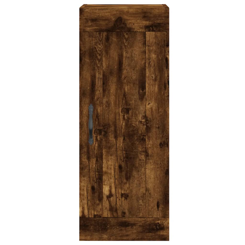 Image Buffet haut Chêne fumé 34,5x34x180 cm Bois d'ingénierie | Xios Store SNC vidaXL Xios Store SNC