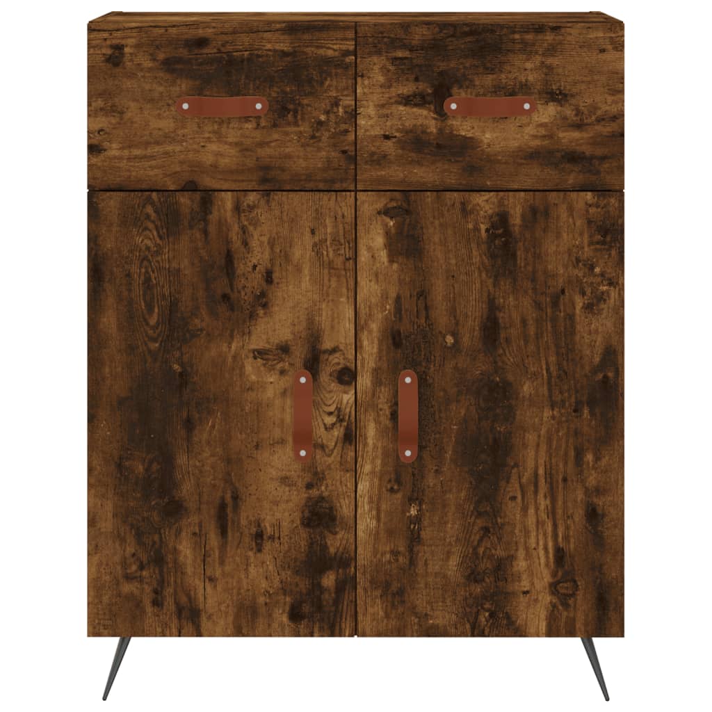 Image Buffet haut Chêne fumé 69,5x34x180 cm Bois d'ingénierie | Xios Store SNC vidaXL Xios Store SNC