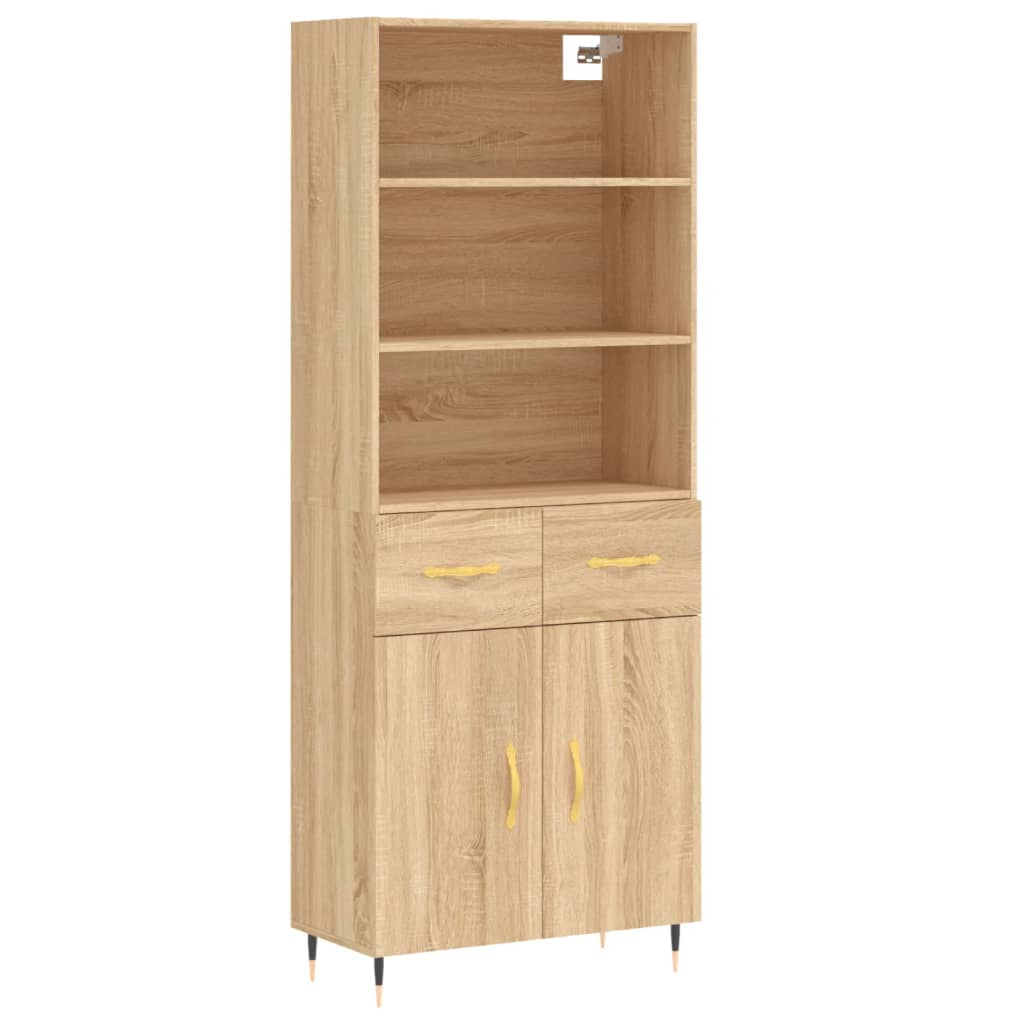 Image Buffet haut Chêne sonoma 69,5x34x180 cm Bois d'ingénierie | Xios Store SNC vidaXL Xios Store SNC