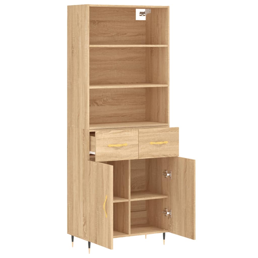 Image Buffet haut Chêne sonoma 69,5x34x180 cm Bois d'ingénierie | Xios Store SNC vidaXL Xios Store SNC