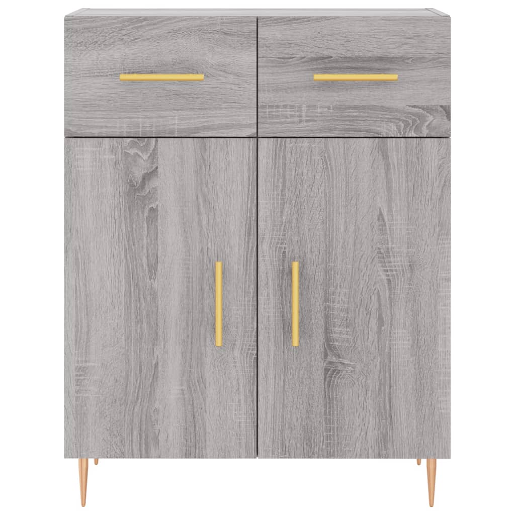 Image Buffet haut Sonoma gris 69,5x34x180 cm Bois d'ingénierie | Xios Store SNC vidaXL Xios Store SNC