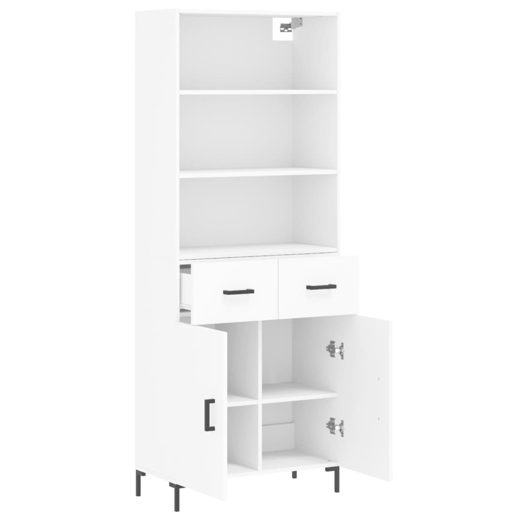 Image Buffet haut Blanc 69,5x34x180 cm Bois d'ingénierie | Xios Store SNC vidaXL Xios Store SNC