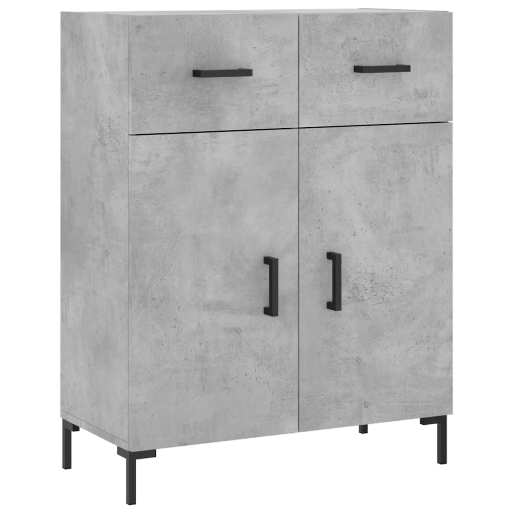 Image Buffet haut Gris béton 69,5x34x180 cm Bois d'ingénierie | Xios Store SNC vidaXL Xios Store SNC