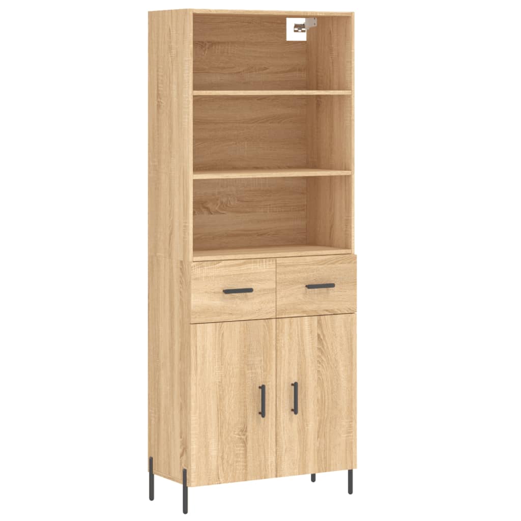 Image Buffet haut Chêne sonoma 69,5x34x180 cm Bois d'ingénierie | Xios Store SNC vidaXL Xios Store SNC