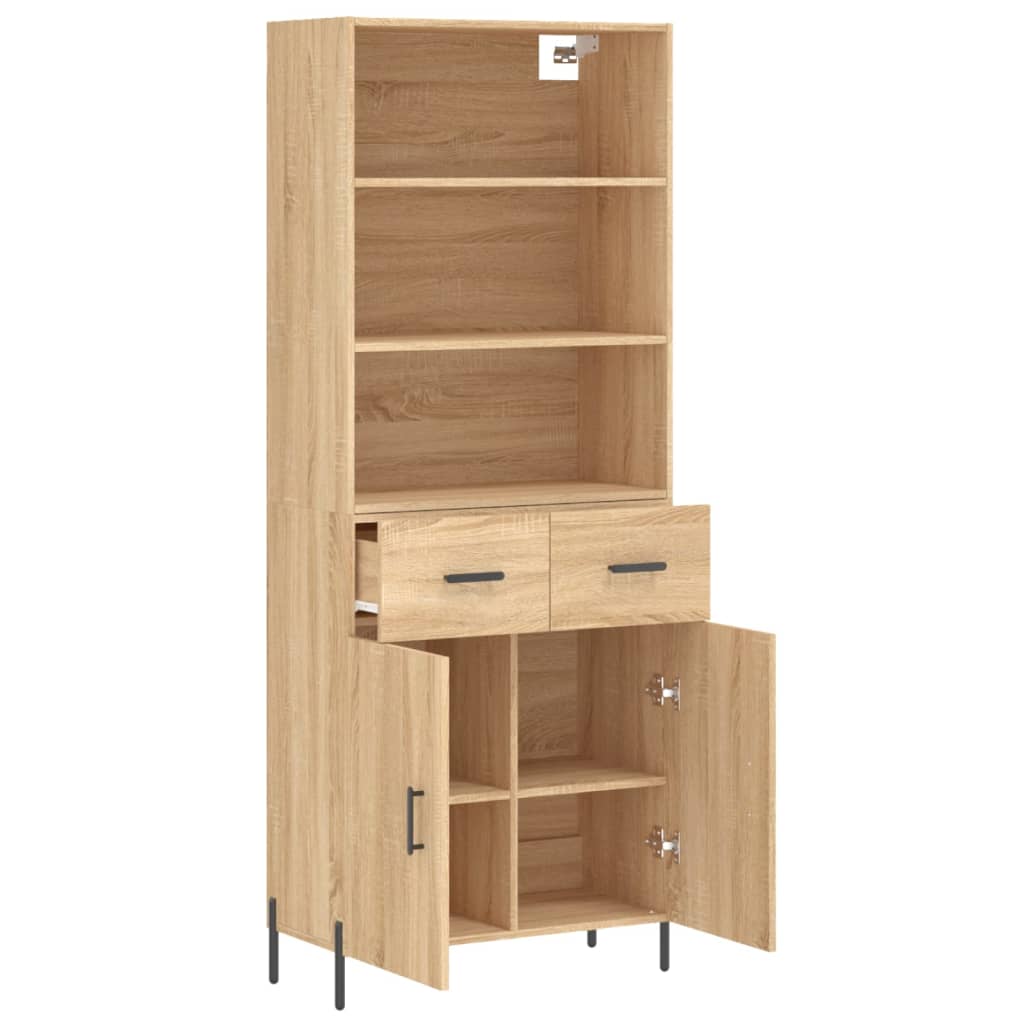 Image Buffet haut Chêne sonoma 69,5x34x180 cm Bois d'ingénierie | Xios Store SNC vidaXL Xios Store SNC