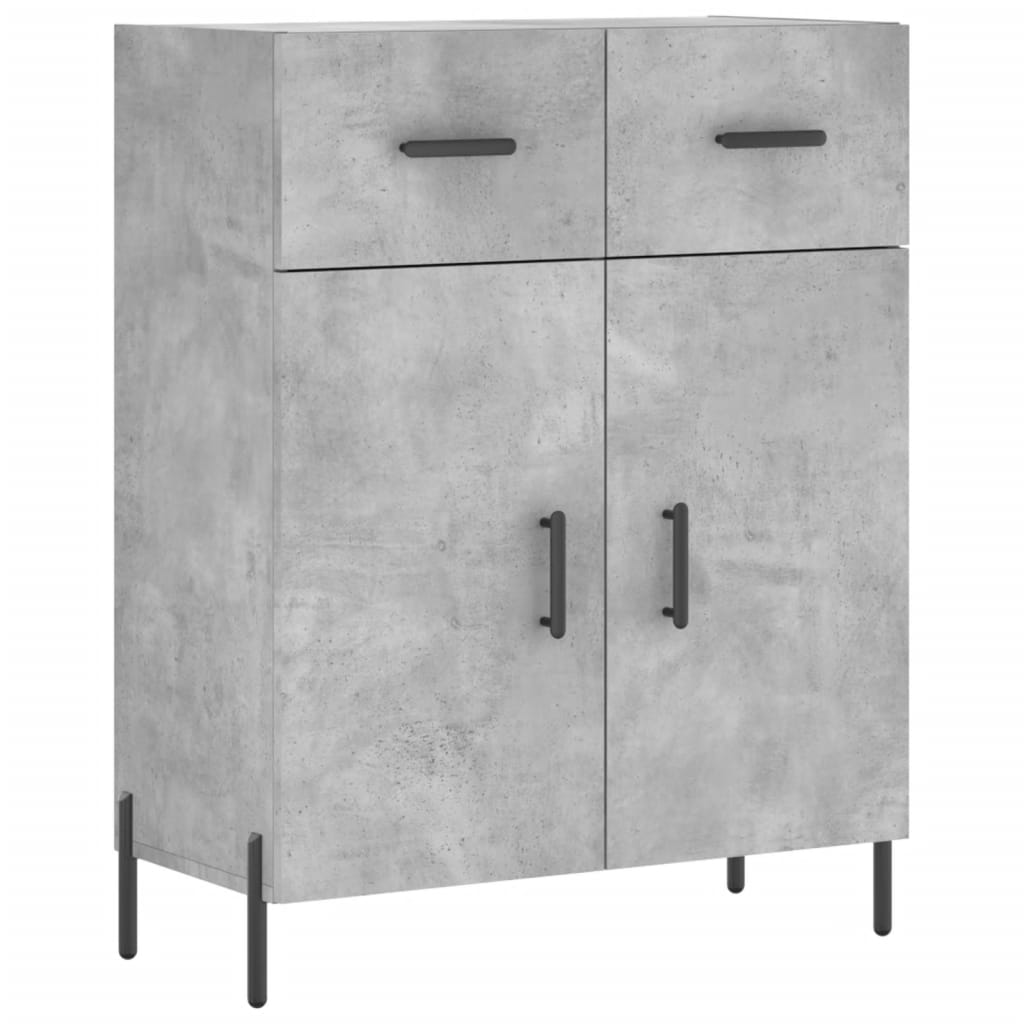 Image Buffet haut Gris béton 69,5x34x180 cm Bois d'ingénierie | Xios Store SNC vidaXL Xios Store SNC