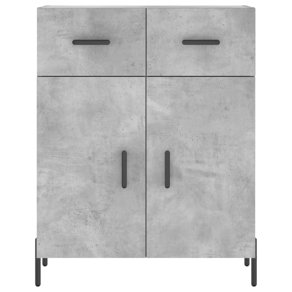 Image Buffet haut Gris béton 69,5x34x180 cm Bois d'ingénierie | Xios Store SNC vidaXL Xios Store SNC