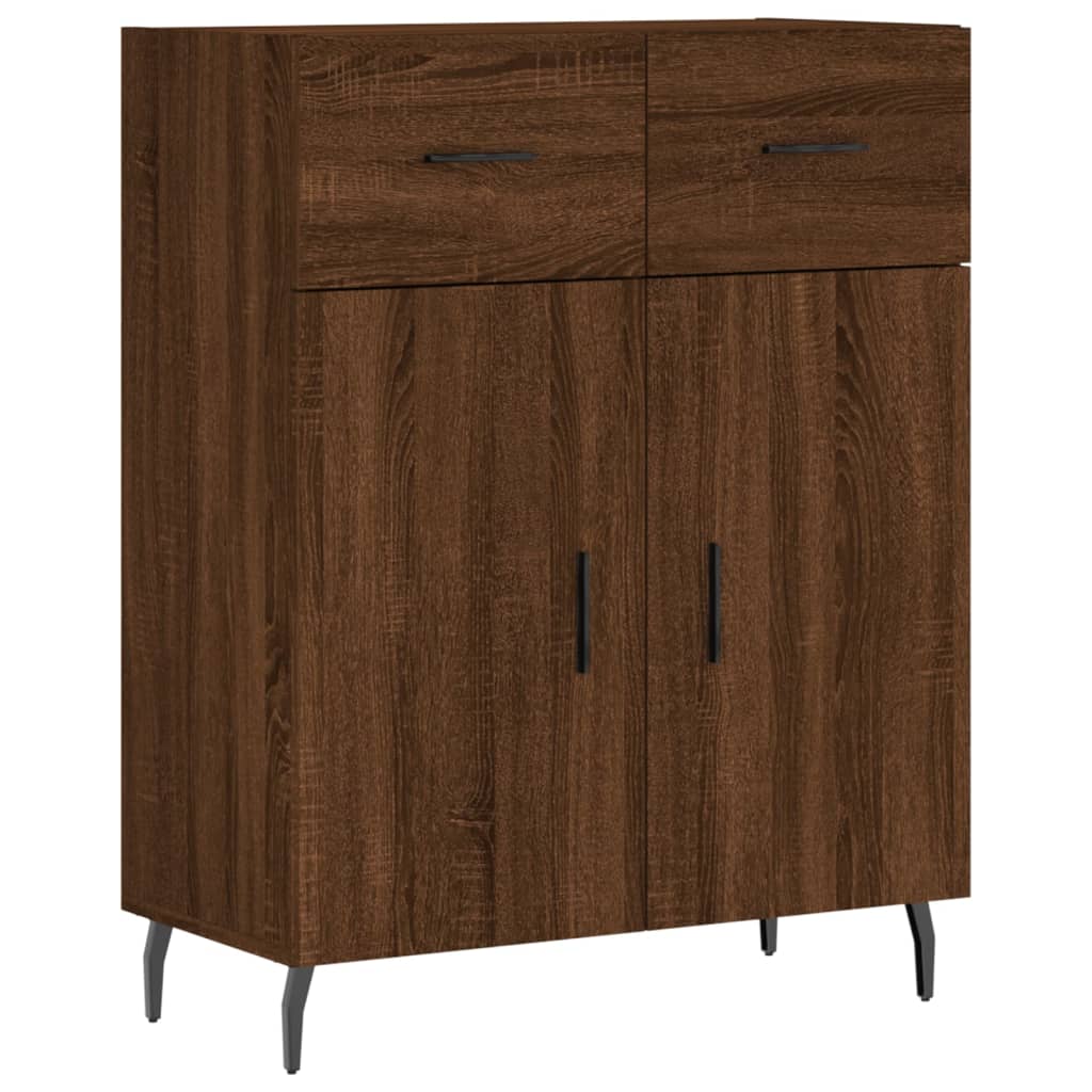 Image Buffet haut Chêne marron 69,5x34x180 cm Bois d'ingénierie | Xios Store SNC vidaXL Xios Store SNC