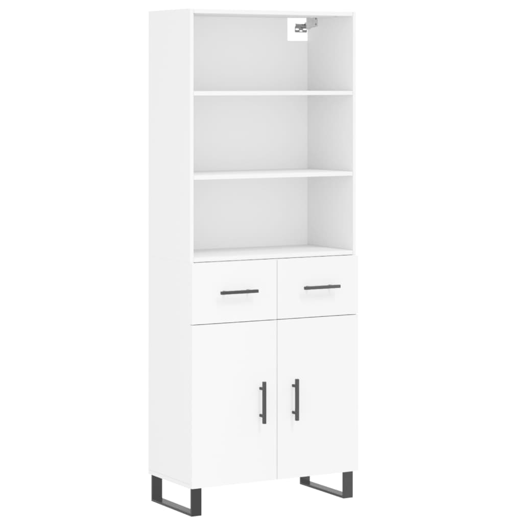 Image Buffet haut Blanc 69,5x34x180 cm Bois d'ingénierie | Xios Store SNC vidaXL Xios Store SNC