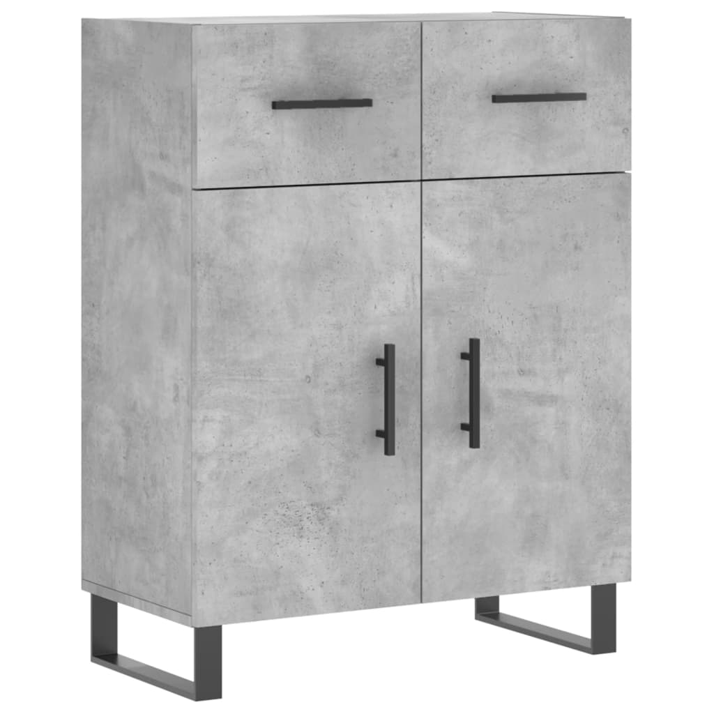 Image Buffet haut Gris béton 69,5x34x180 cm Bois d'ingénierie | Xios Store SNC vidaXL Xios Store SNC