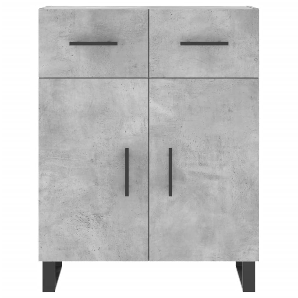 Image Buffet haut Gris béton 69,5x34x180 cm Bois d'ingénierie | Xios Store SNC vidaXL Xios Store SNC